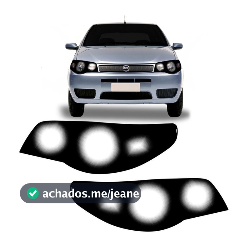 Aplique Farol Palio/Siena G3 Fire Adesivo Mascara Negra
