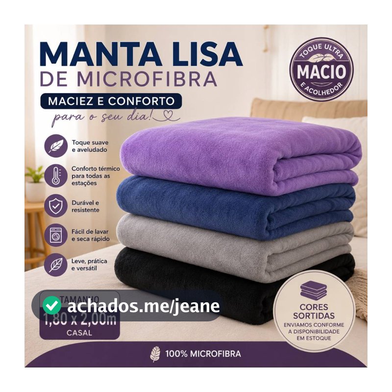 Manta Cobertor Casal Microfibra 1,80x2,00 Multi Cores Super Fofinha