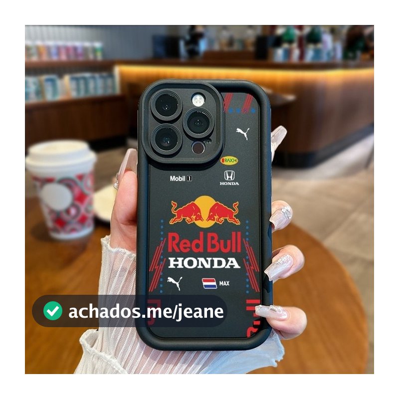 Capinha Capa RedBull para iPhone 11 12 13 14 15 16 17 Pro Max Plus Capa de celular de silicone macio à prova de choque