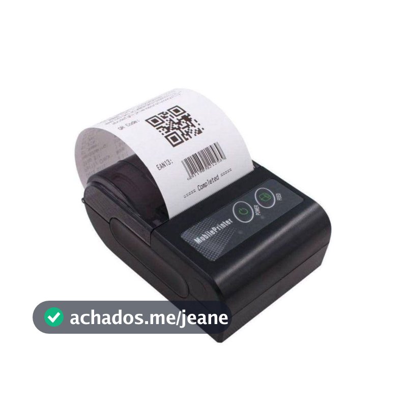 Mini Impressora Via Bluetooth Portátil Térmica 58mm Compatível Com Androide.123