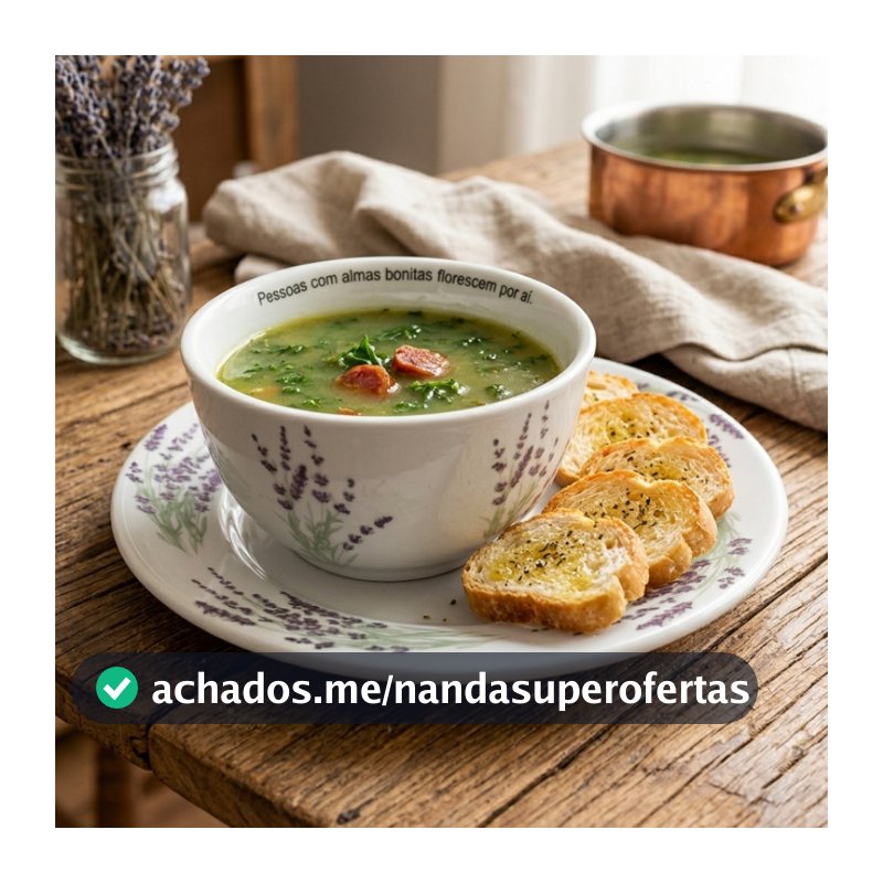 Cumbuca e Prato Sobremesa Porcelana Lavanda 19cm Jogo Decorado Mesa Posta Café Chá Sobremesa