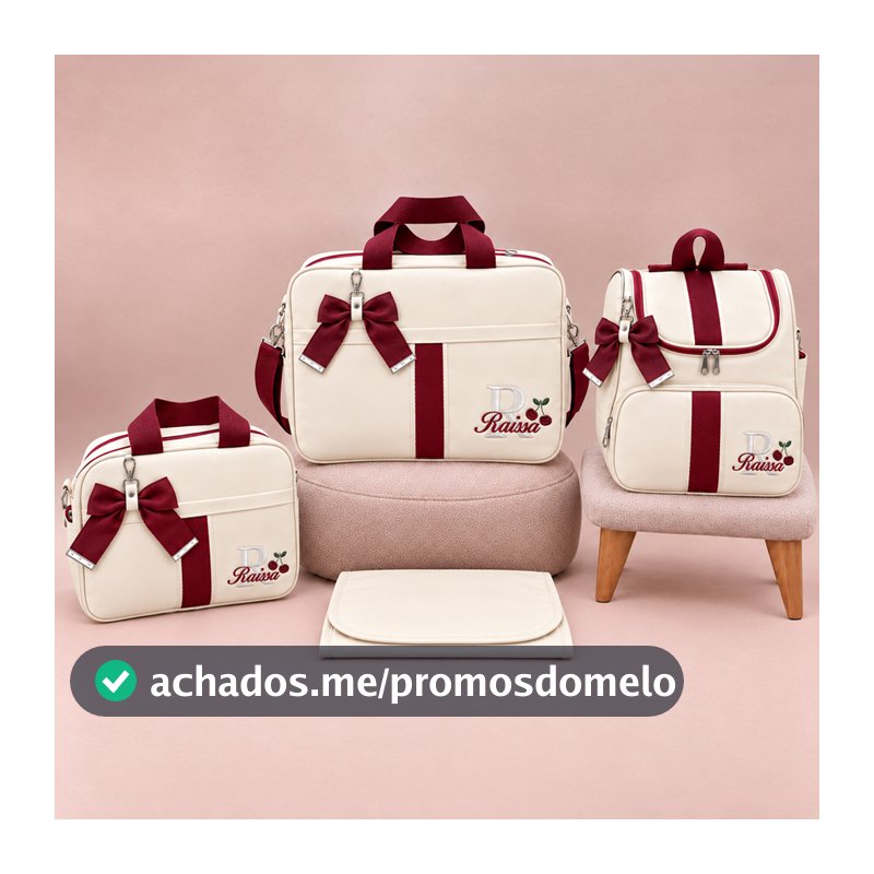 Kit Mala Maternidade 4 peças Personalizado e Bordado | Impermeável Com Trocador