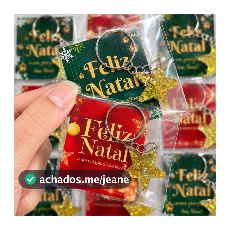20 a 100 Mini Chaveiros + CARTÃO Feliz Natal e Um Próspero Ano Novo Resina Lembrancinha Evento Empresa Clientes