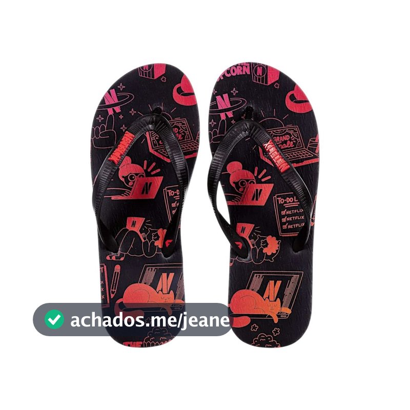 Chinelo Coca Cola Netflix Monochill Unissex
