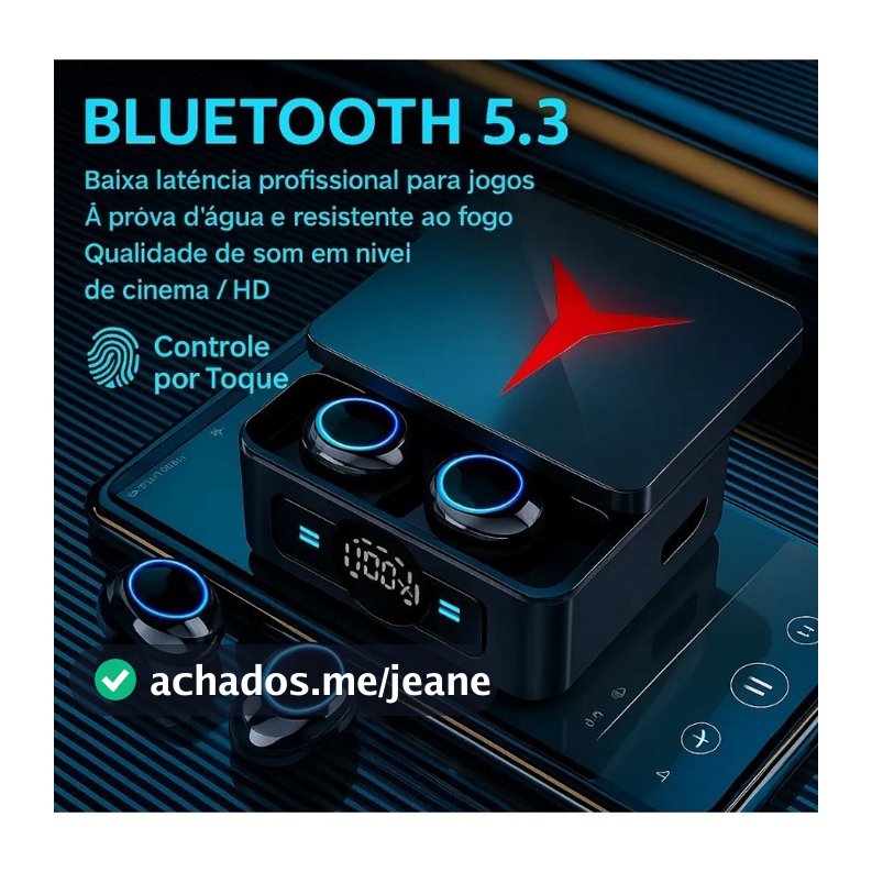 Fone Sem Fio Bluetooth 5.3 Gamer Estéreo Touch Case M90 Pro - TOPMIX