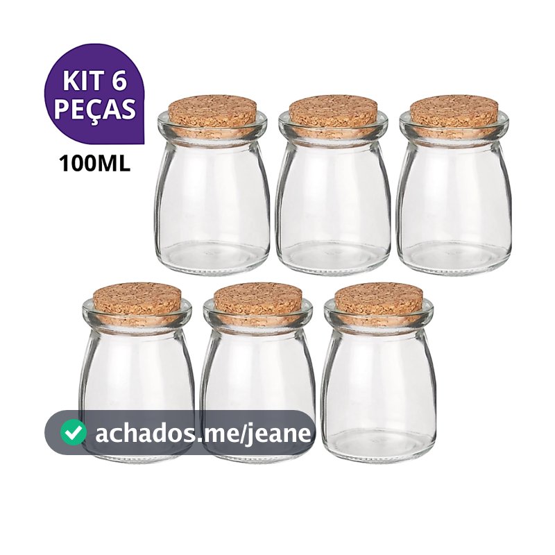 Organizador de Temperos com 6 Potes de Vidro 100ml - Kit Completo para Cozinha
