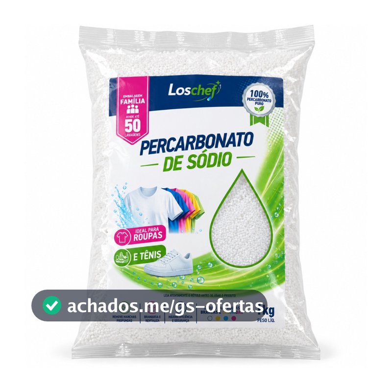 Percarbonato De Sódio 3kg 2kg 1kg 500gr 100% Puro Extra Fino Tira Manchas Roupa Colorida e Branca Alvejante Natural