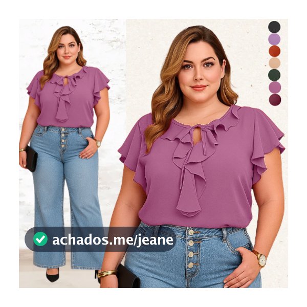 BLUSA SOCIAL PLUS SIZE FEMININA SOLTINHA GRANDE MODA MODERNA BLUSAS FEMININAS ELEGANTE BLUSINHA FEMININO BASICA VERÃO