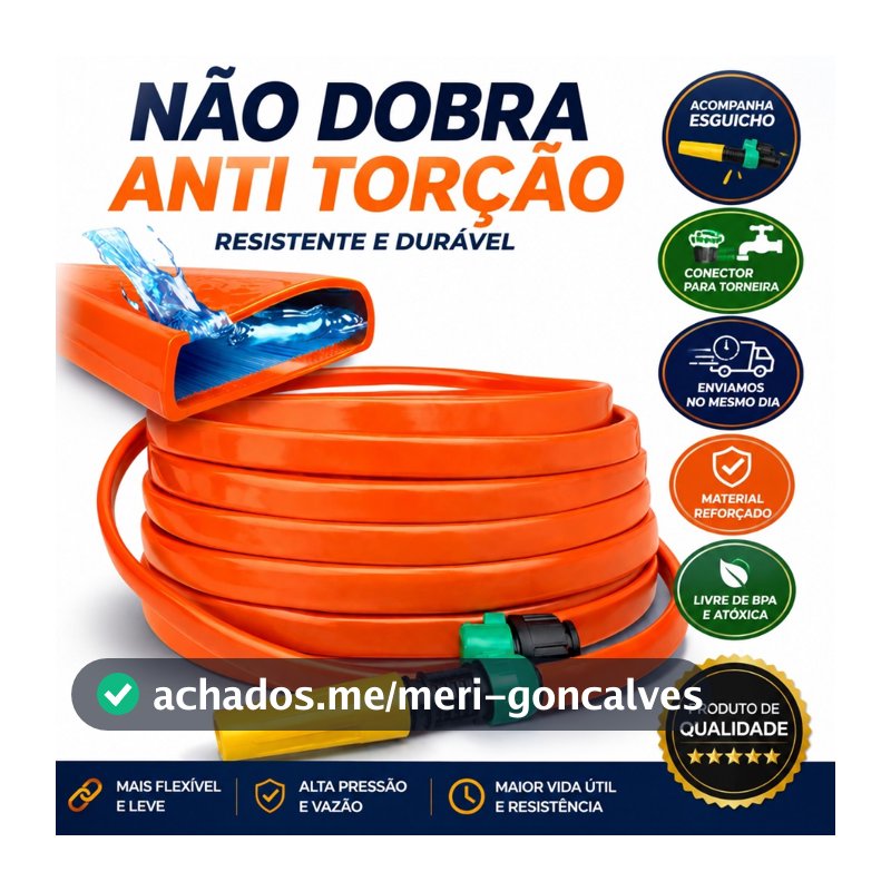 Mangueira de Jardim Anti-Torção e Anti-Dobras de 5 a 50 Metros