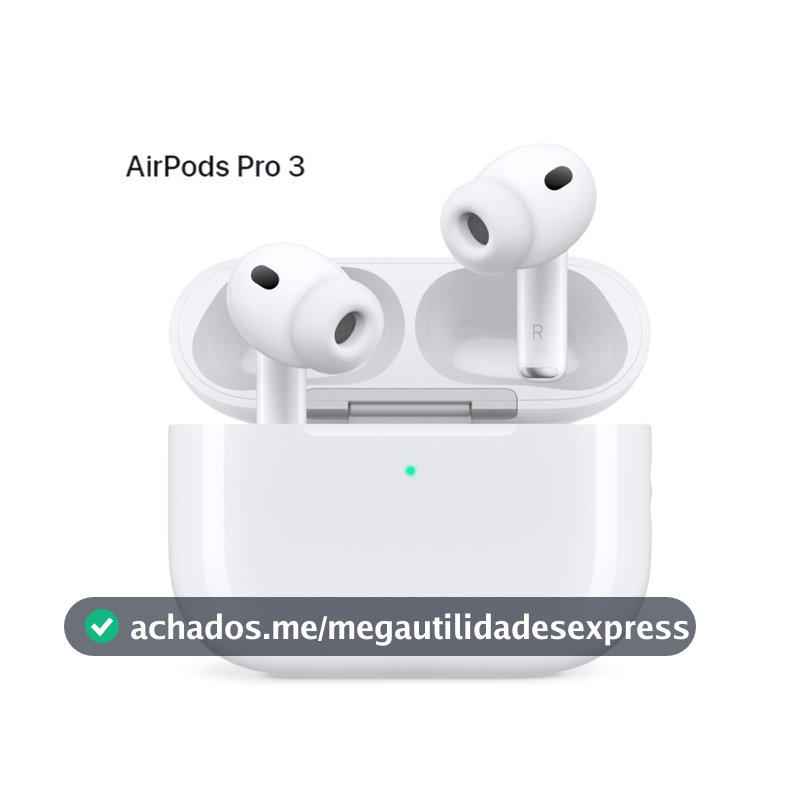 Fone de Ouvido Apple AirPods Pro 3 USB-C Magsafe Cancelamento Ruído Lacrado