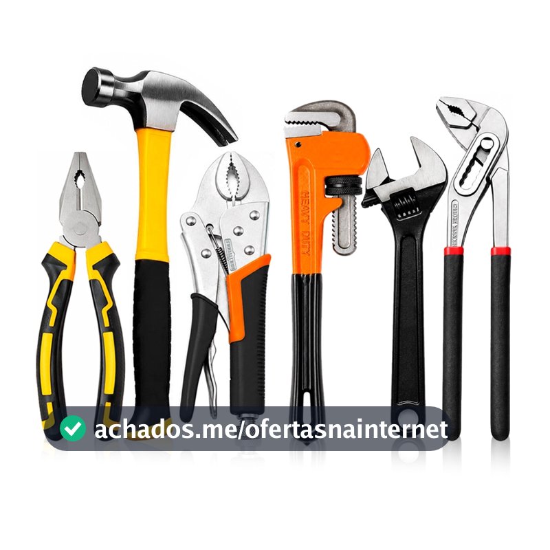 Kit Jogo  Ferramentas Chave Inglesa + Alicate Bomba + Grifo + Alicate Pressão