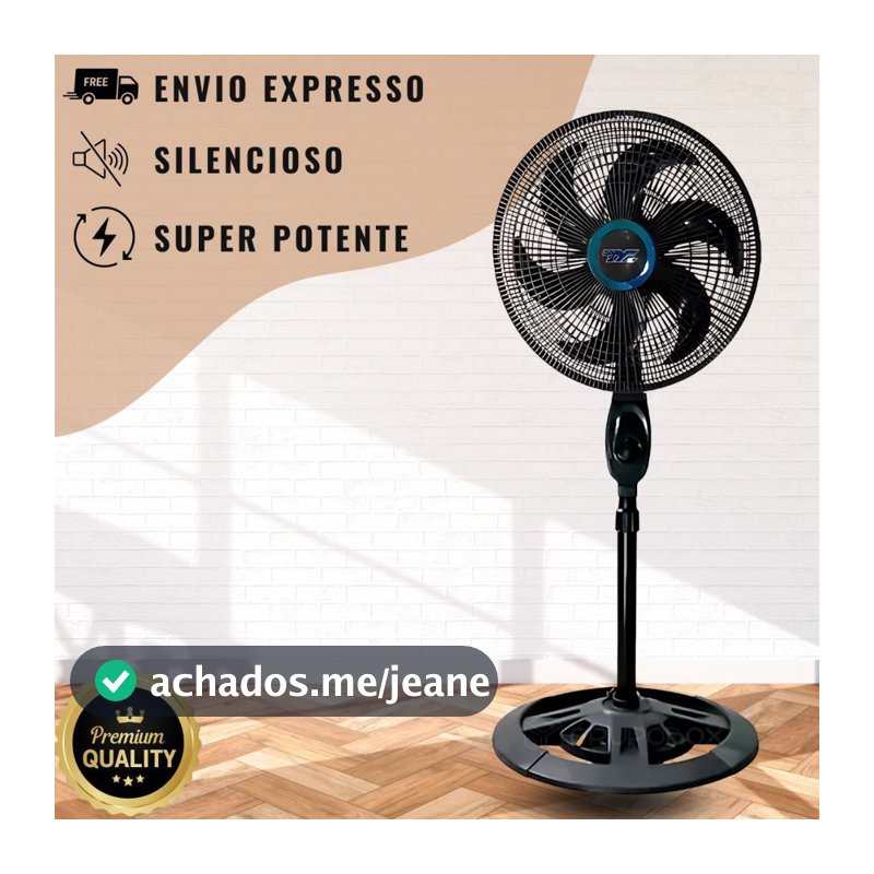 Ventilador de Coluna Pedestal 47CM Silencioso Grande Super Potente Pé 110v/220v