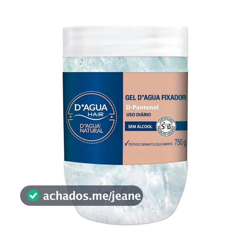 Gel Dagua Fixador de Penteados Dagua Natural Hair Contendo 750 Gramas