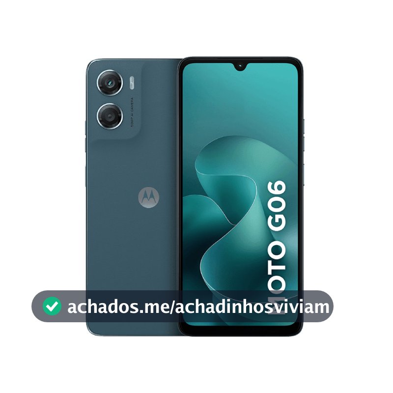 Smartphone Motorola Moto g06 - 128GB 4GB RAM + 8GB Ram Boost, e Camera 50MP com AI Bateria de 5200 mAh Tela 6.9"