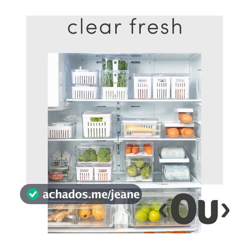 Potes Para Alimentos Frutas Legumes e Verduras, Geladeira Organizada