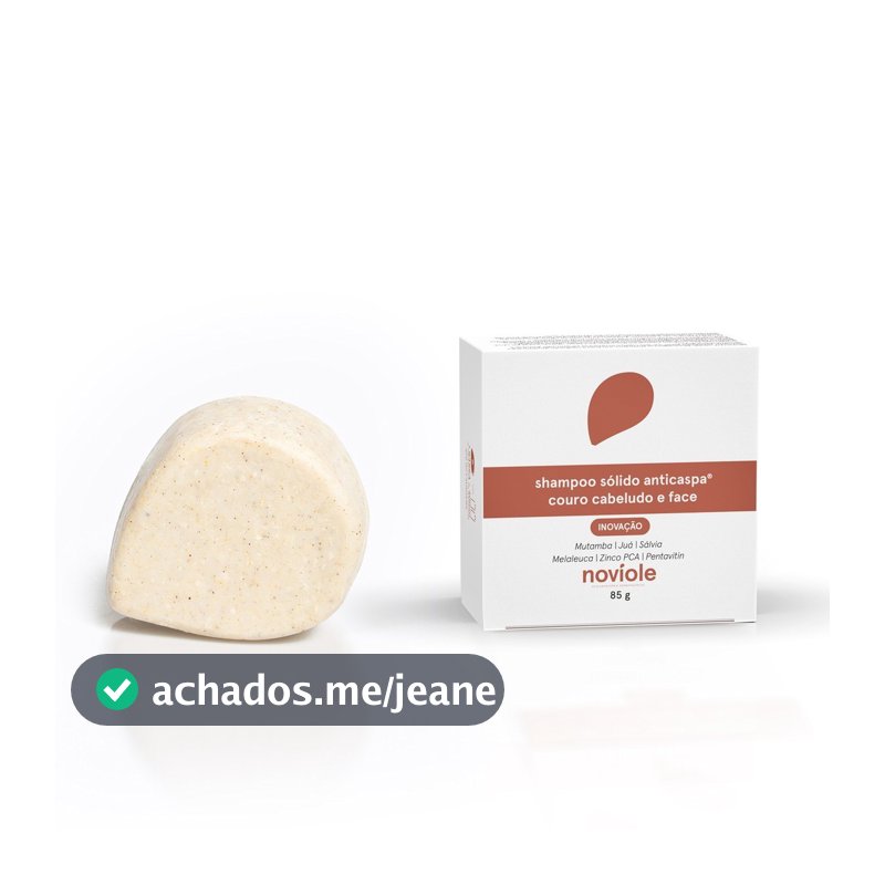 Noviole Shampoo Sólido Anticaspa SeboControl DS - Oleosidade e Caspa Couro Cabeludo & Face 85g