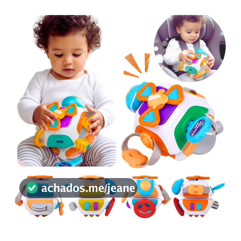 Brinquedo Interativo criança Cubo Sensorial Educativo 10 Em 1 Montessori Autismo TDAH