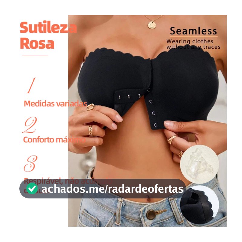 Sutiã sexy sem costura com fecho frontal - sem armação confortável ideal para exercícios físicos e uso diário 9303