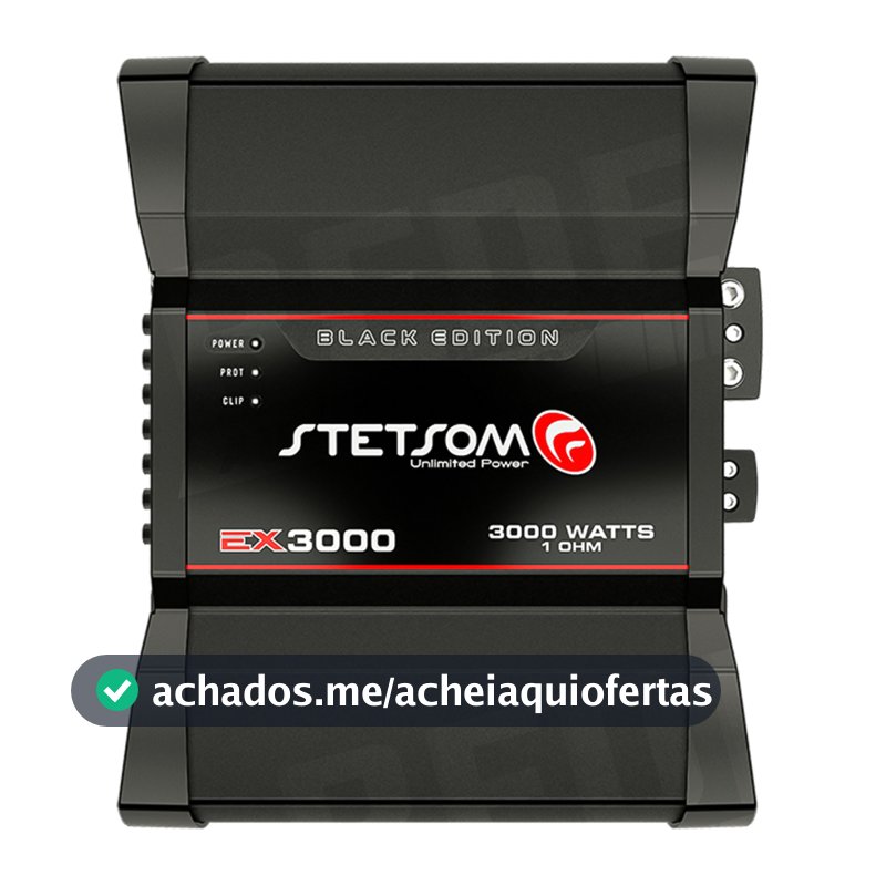 Módulo Automotivo Stetsom EX3000 3000W RMS Som Automotivo Digital 1, 2 ou 4 Ohms