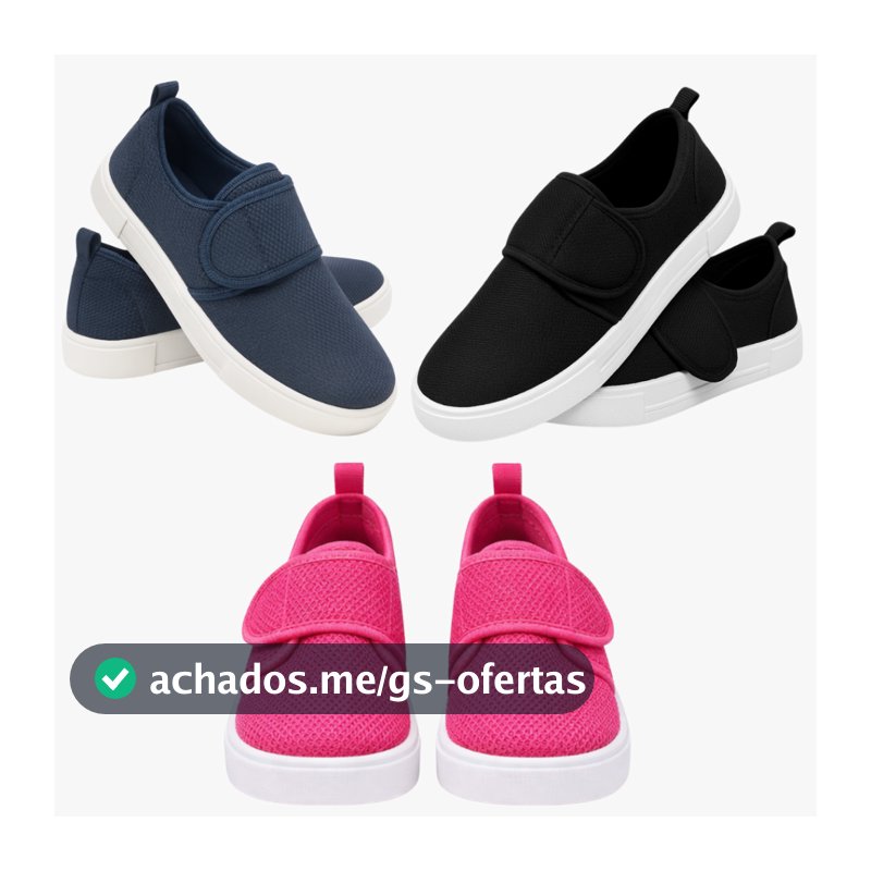 Tênis Infantil Unissex Calce Fácil Velcro - 20 ao 34