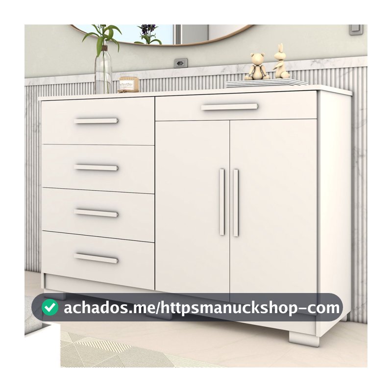 Cômoda Tailândia 2 Portas 5 Gavetas