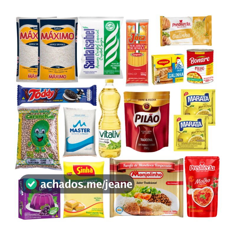 Cesta Básica De Alimentos Completa Itens Essenciais e de Qualidade 18 Itens