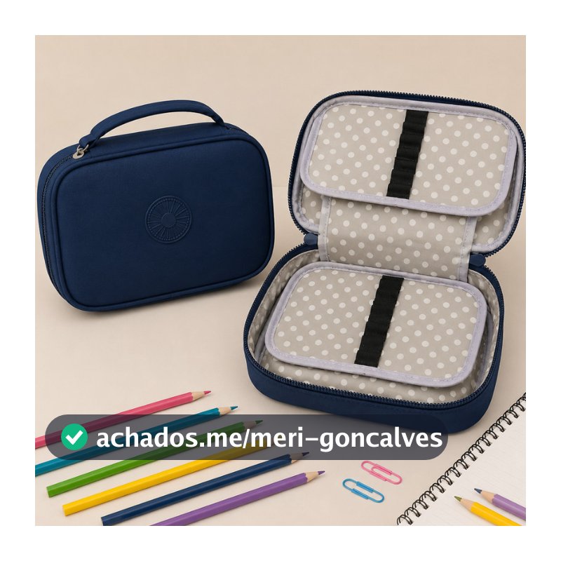 Estojo Organizador Box Grande Escolar 100 pens Menino Menina em Nylon - Volta as aulas
