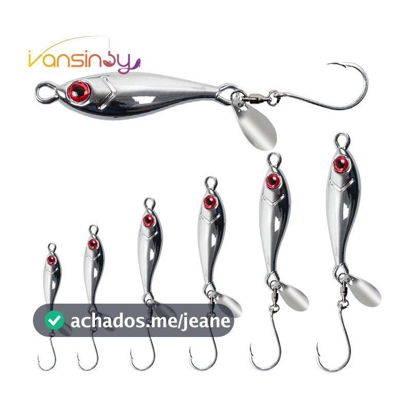Isca De Pesca Metálica Jig Lure 5g-40g Lantejoulas De Robalo Long Shot Fishing Iscas Colher Dura Artificial Hook Spinner