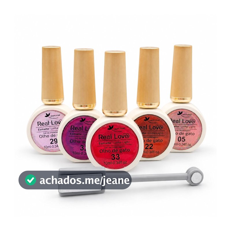 Kit Esmalte Olho de Gato Magnetico Refletivo + Imã - Real Love