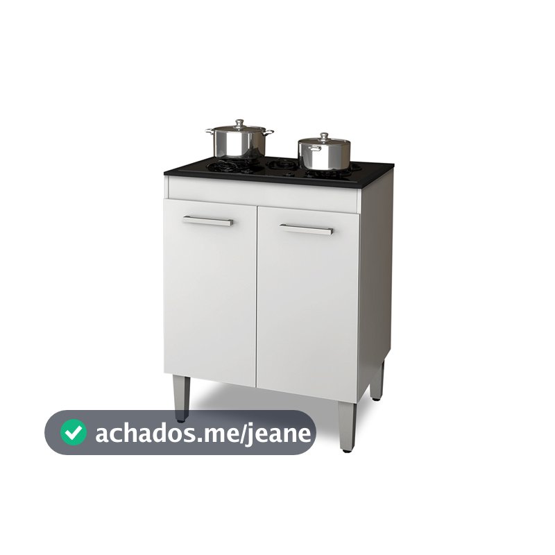 Balcão De Cozinha Para Cooktop 5 Bocas Com 2 Portas Nauru