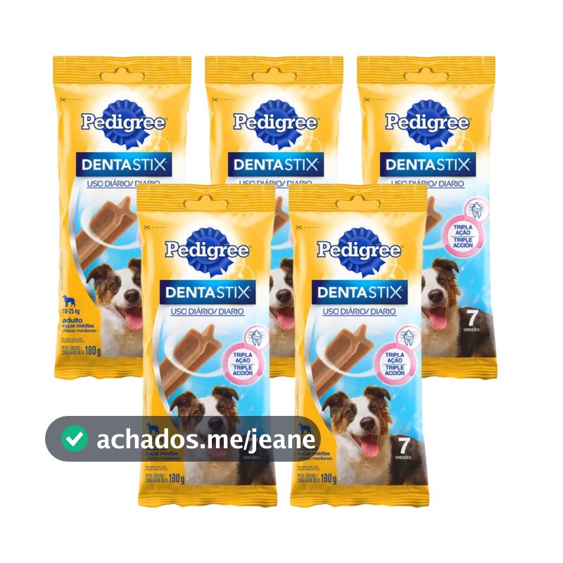 Caixa com 5 Pedigree Dentastix 180g