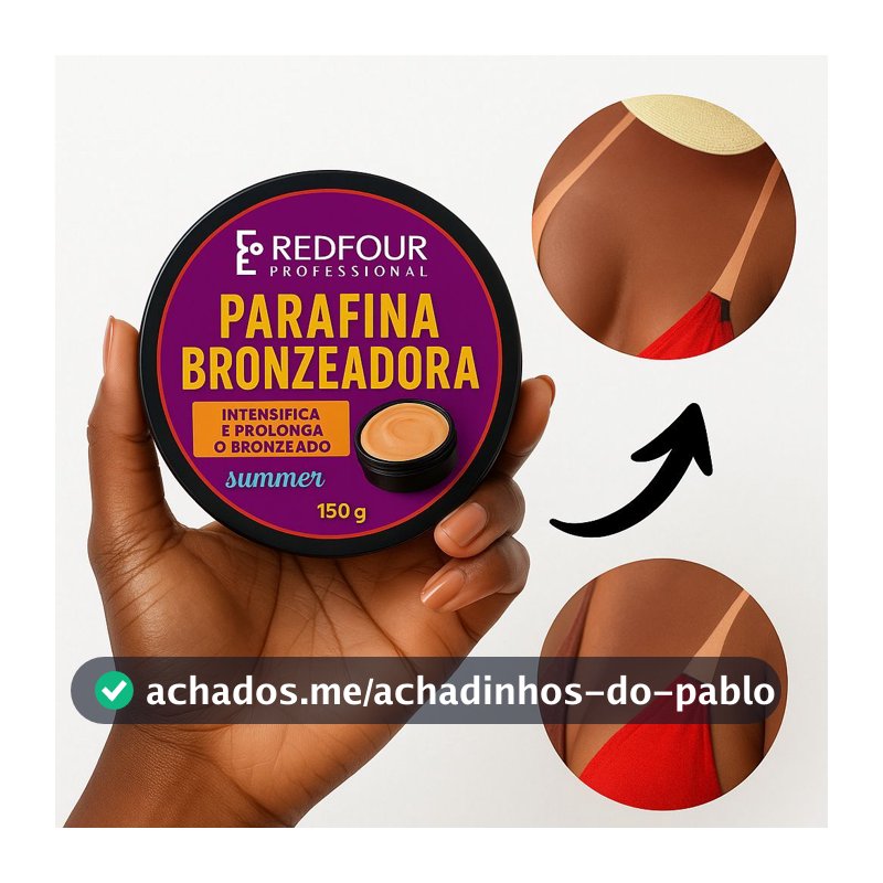 Parafina Bronzeadora Acelerador De Bronzeamento profissional 150g RedFour