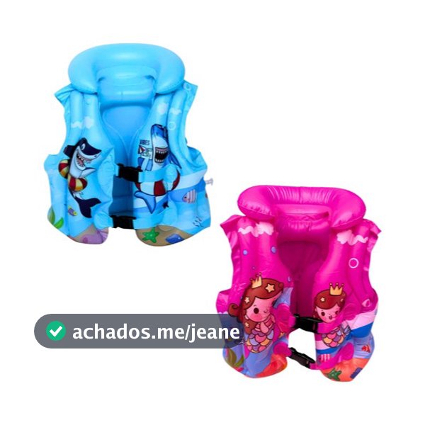 kit 2 boia colete infantil inflavel piscina praia para menino e menina tamanho M ideal para criança