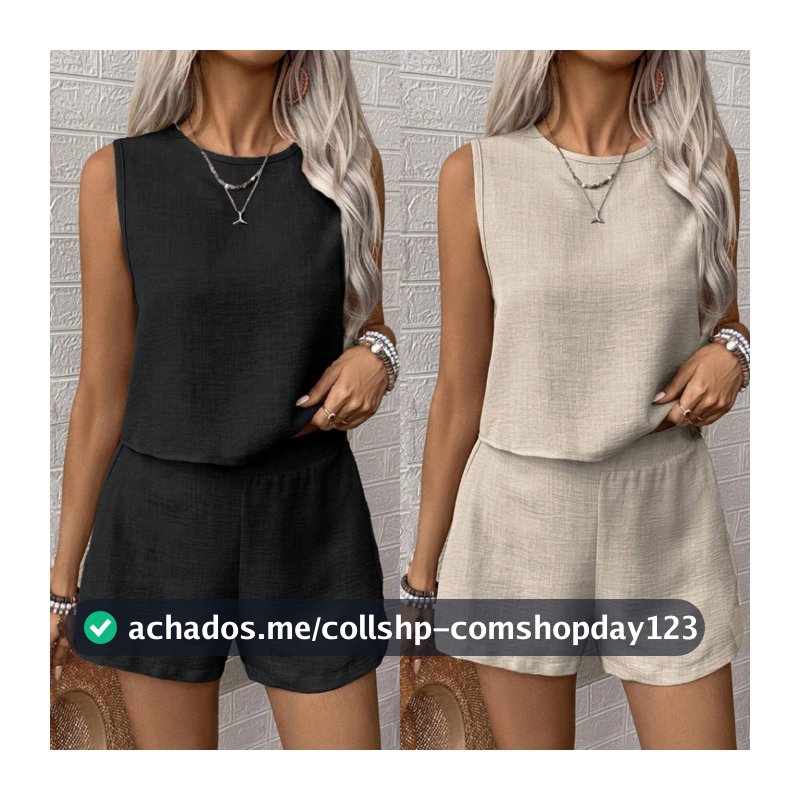 Conjunto Feminino Varias Cores Lançamento Verão Short e Blusa