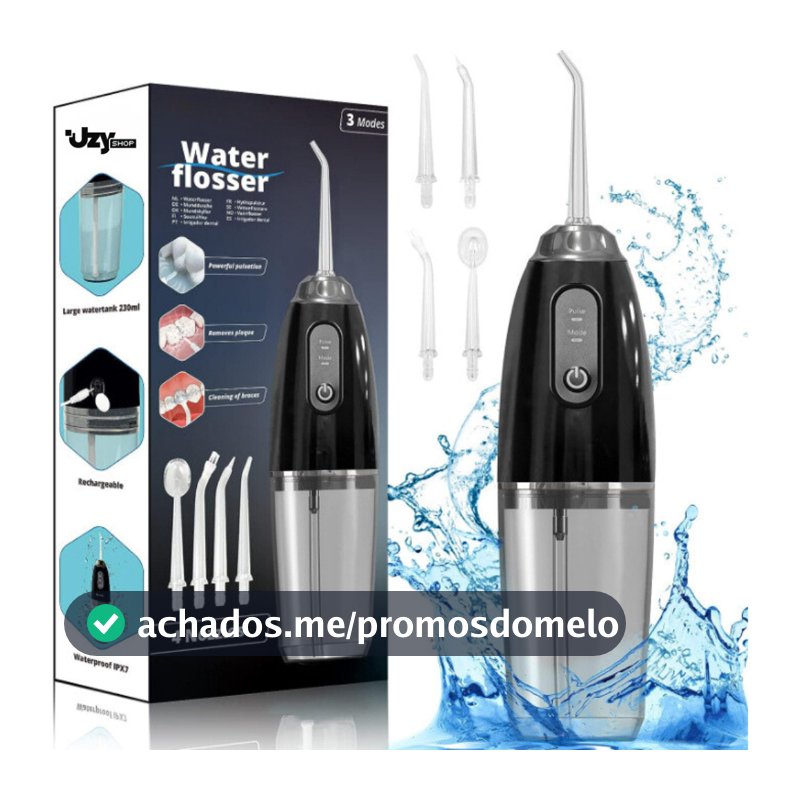Irrigador Oral Jato de Água Dental Water Flosser Bucal Recarregável Portátil Profissional Sem Fio