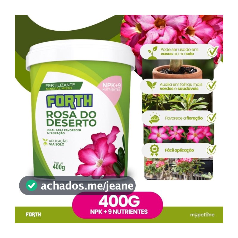 Adubo Fertilizante Forth Rosa do Deserto - 400 g