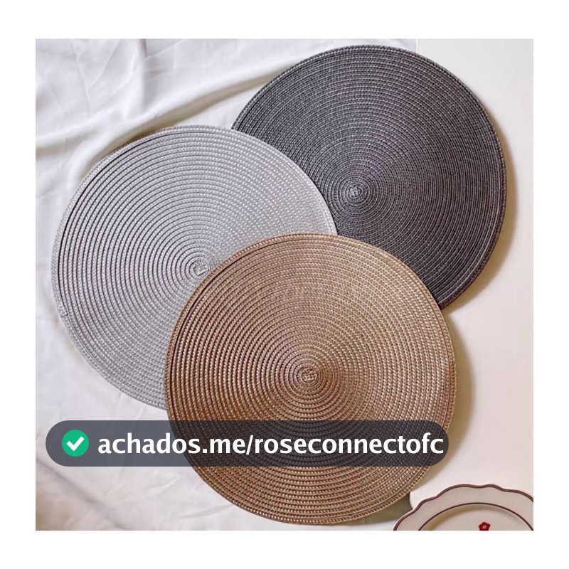 Jogo Americano kit 4 ou 6 Peças Mesa Sousplat Cozinha Redondo Jantar Descanso de Prato