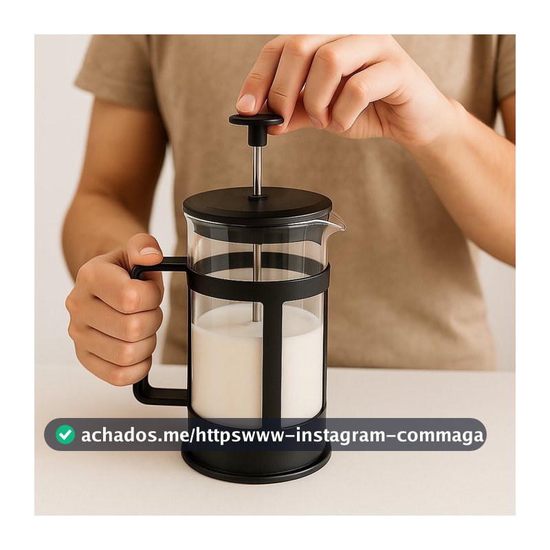 Cafeteira Francesa 300ml Prensa Francesa Café Chá Infusão Vidro Preta 1 a 2 Xícaras