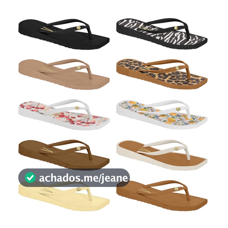 Vizzano Chinelo Feminino Dedo Confortável Rasteira Original Promoção Vizano