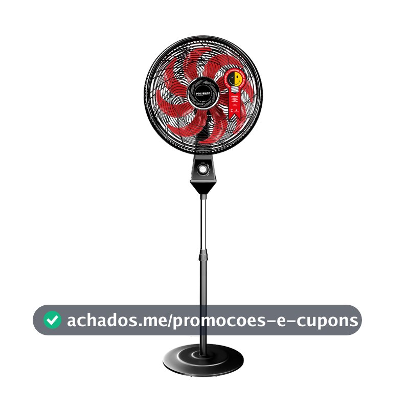 Ventilador de Coluna 180W 50cm 8 Pás 3 Velocidades Potente Silencioso e Econômico POLISHOP