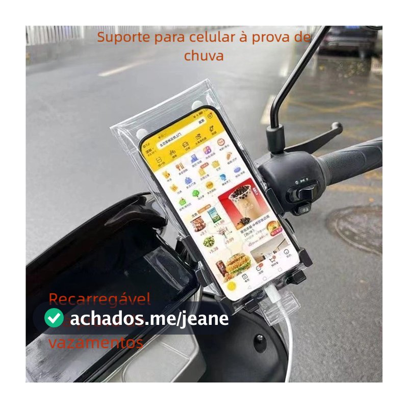 Capa de Telefone Recarregável À Prova D'água - Bolsa Protetora com Bateria Integrada e Tela Sensível ao Toque
