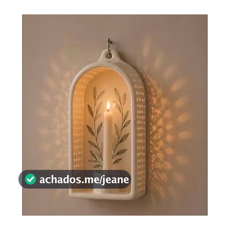 porta velas de parede em cerâmica fria artesanal