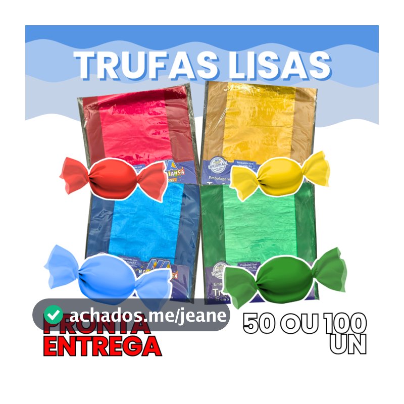 50 100 Embalagem para trufas Lisas 15x16 cm Nova Aliança Embalagens