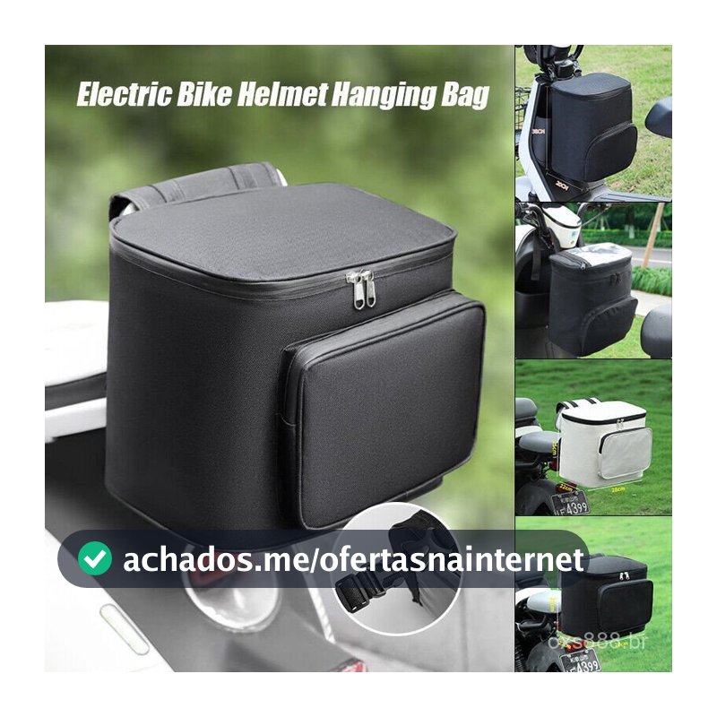 Mochila de Grande Capacidade à Prova d'Água para Capacete de Bicicleta Elétrica, Bolsa Suspensa para Assento Traseiro XT