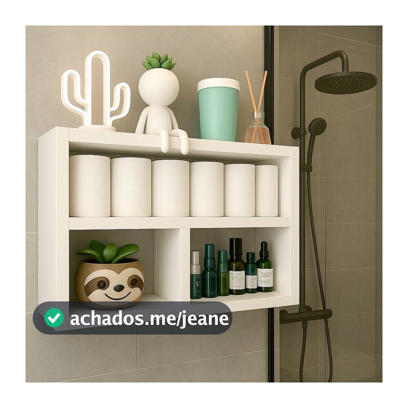Nicho com Prateleiras para Decoração e Organização Porta Potes Condimentos  100% MDF BRANCO 15mm