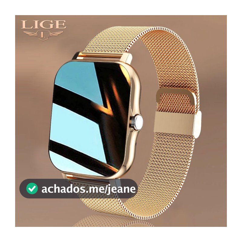 LIGE relogio inteligente masculino e feminino com à prova d 'água masculina Smartwatch Women relógio