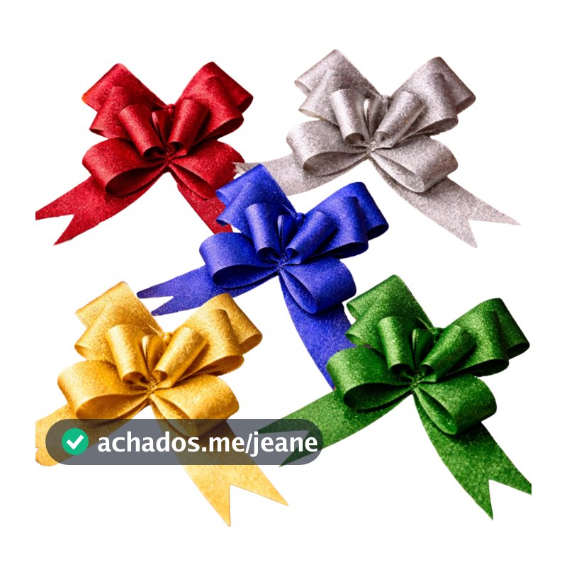 LAÇO FÁCIL GLITTER PURO PEQUENO 12X240MM  PACOTE C/10 ou 50 UNI PARA  PRESENTES FESTA DECORAÇÃO