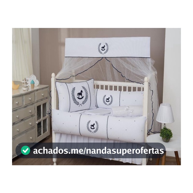 Kit Protetor de Berco 9 pecas + Saia Piquet  - Pocoto várias cores menino