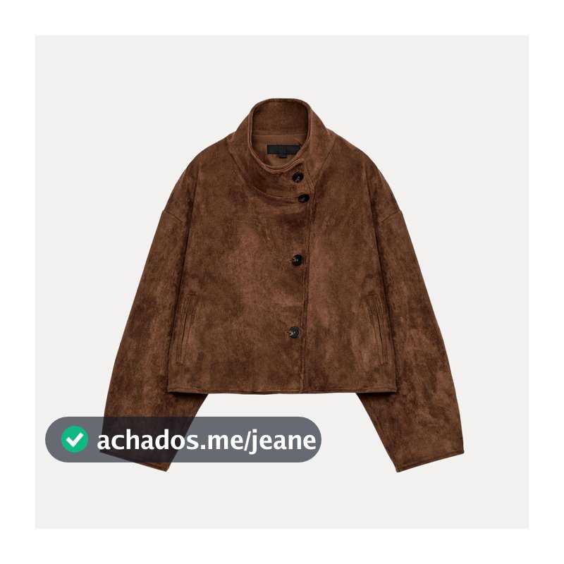 Roupas femininas 2026 novo estilo outono camurça casaco de couro 4968224