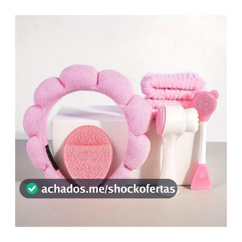 Kit Spa Facial 6 Peças Skincare Completo Limpeza e Massagem Relaxante Limpeza de Skincare Essencial